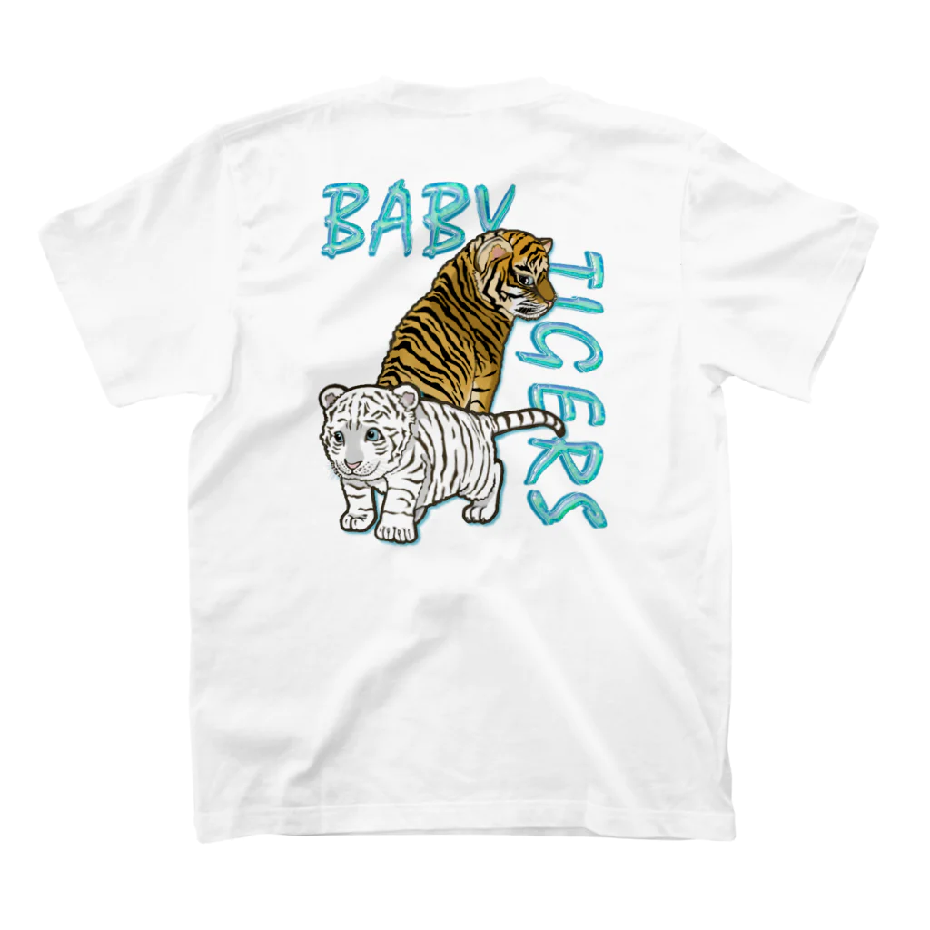 LalaHangeulのBABY TIGERS　バックプリント Regular Fit T-Shirtの裏面