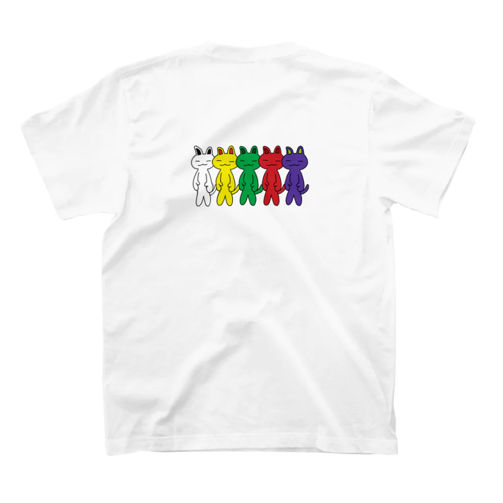 けた画伯屋🧑🏻‍🎨のハンマー五人衆 スタンダードTシャツの裏面