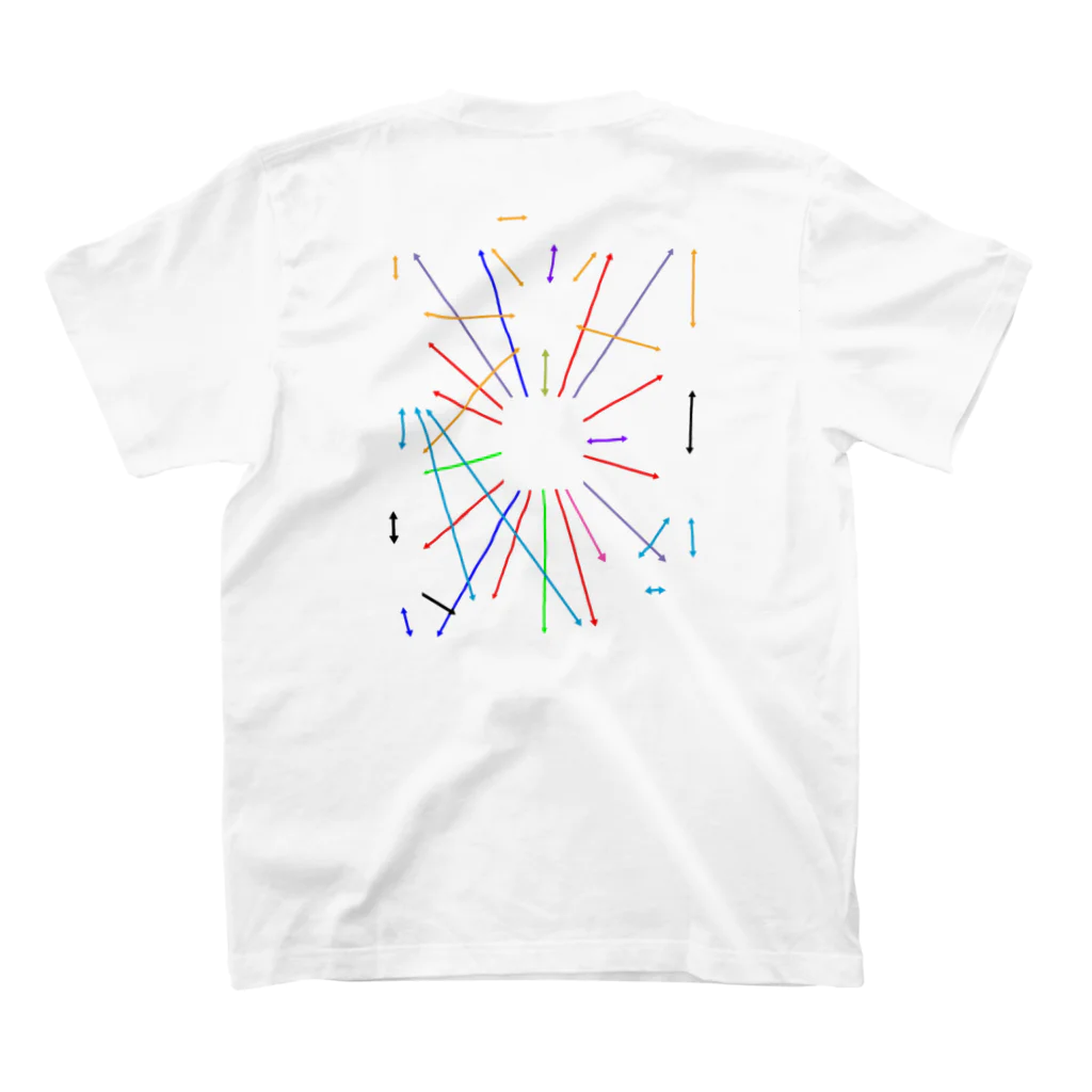 のしふとマーケットの→Arrows pattern← スタンダードTシャツの裏面