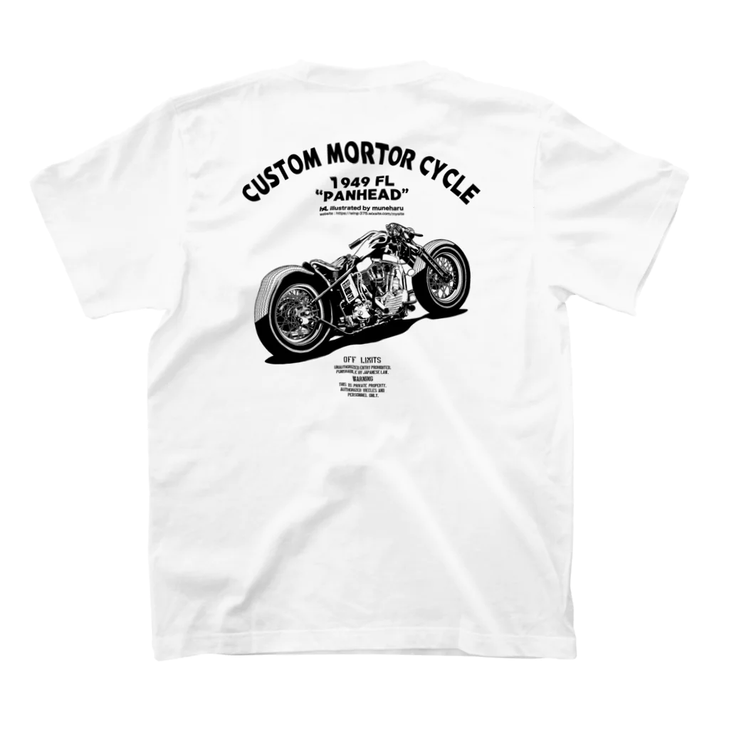 illustrator_HaLのCUSTOM MORTOR CYCLE Regular Fit T-Shirtの裏面