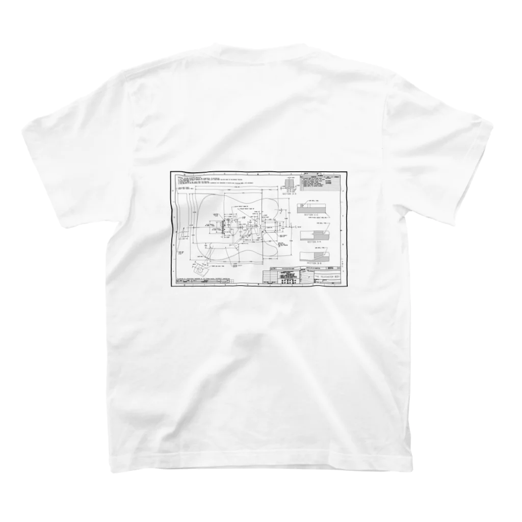 SADOPEDALsのfendar TELECASTER   template スタンダードTシャツの裏面