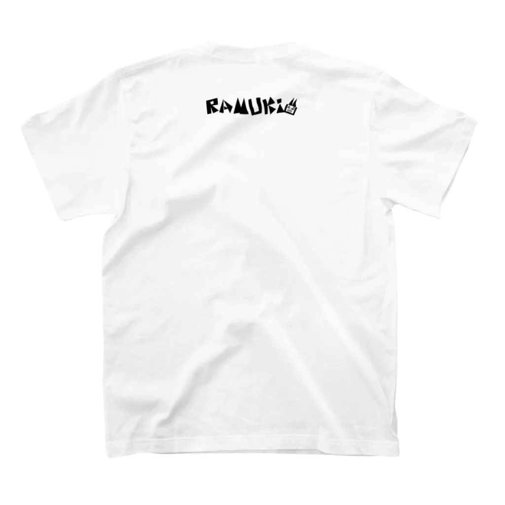 RAMUKiのけつあごけつあたま スタンダードTシャツの裏面