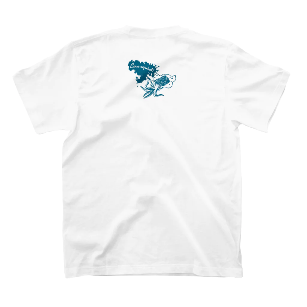 MUSEUM LAB SHOP MITの【正面にイカ！】イカす夢をつかめ！Catch your Dream! Regular Fit T-Shirtの裏面