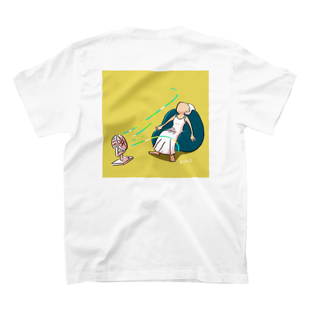 きりんのお絵描き屋さんの溶ける スタンダードTシャツの裏面