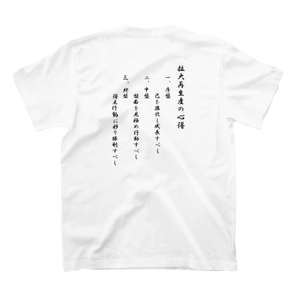 ばる倶楽部の拡大再生産の心得 スタンダードTシャツの裏面