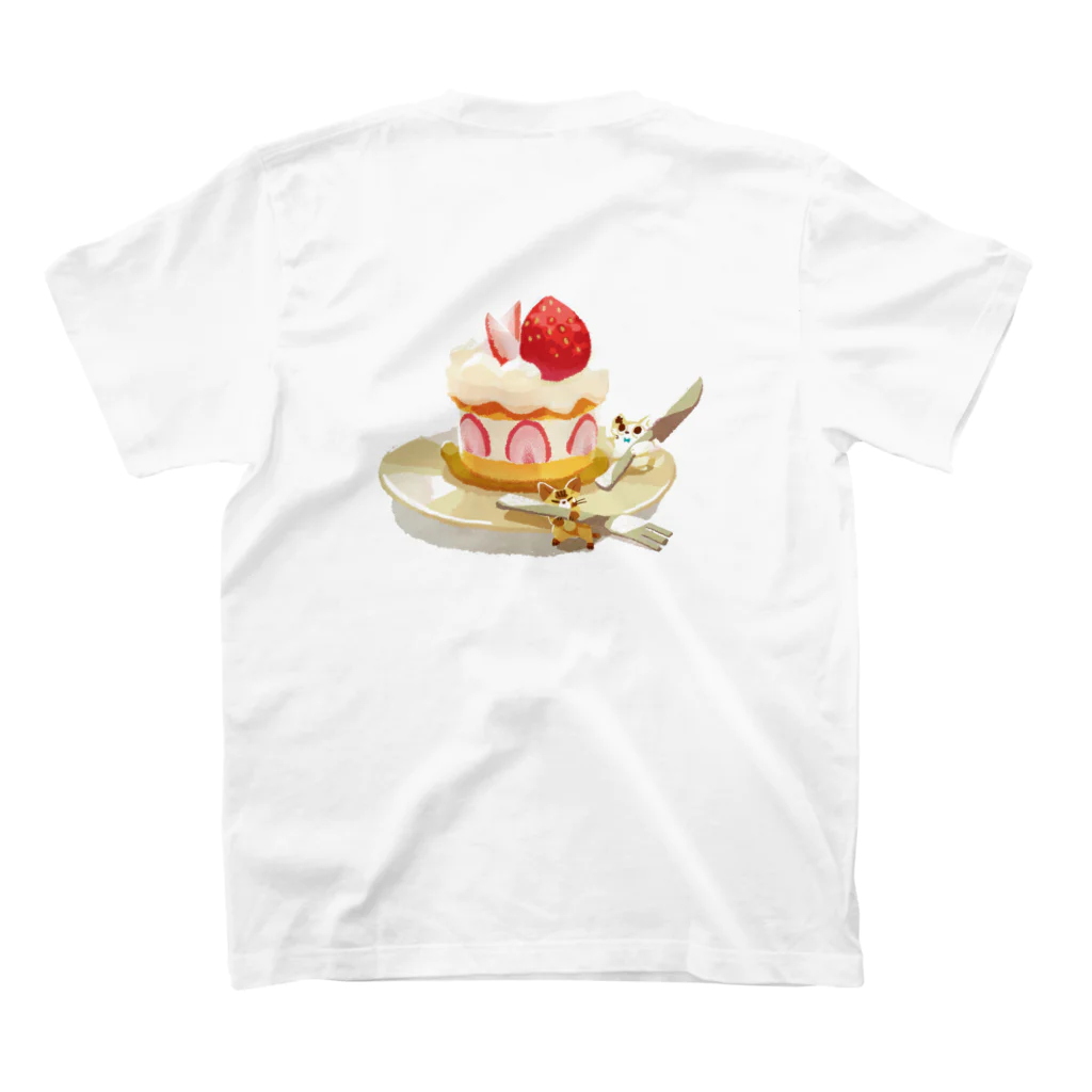 こざかなのショートケーキ スタンダードTシャツの裏面