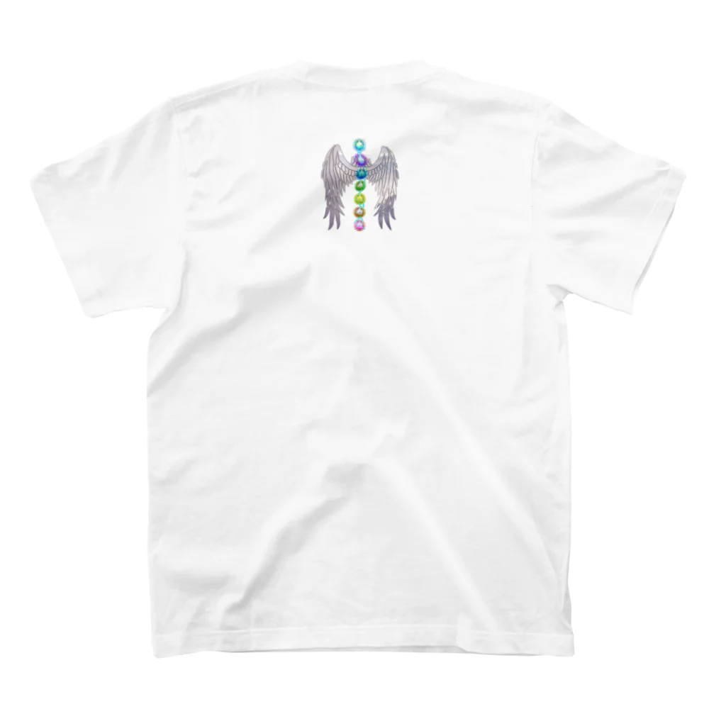 💖宇宙整体♪🌈♪こころからだチャンネル♪💖のuniversal Princess 曼荼羅 Regular Fit T-Shirtの裏面