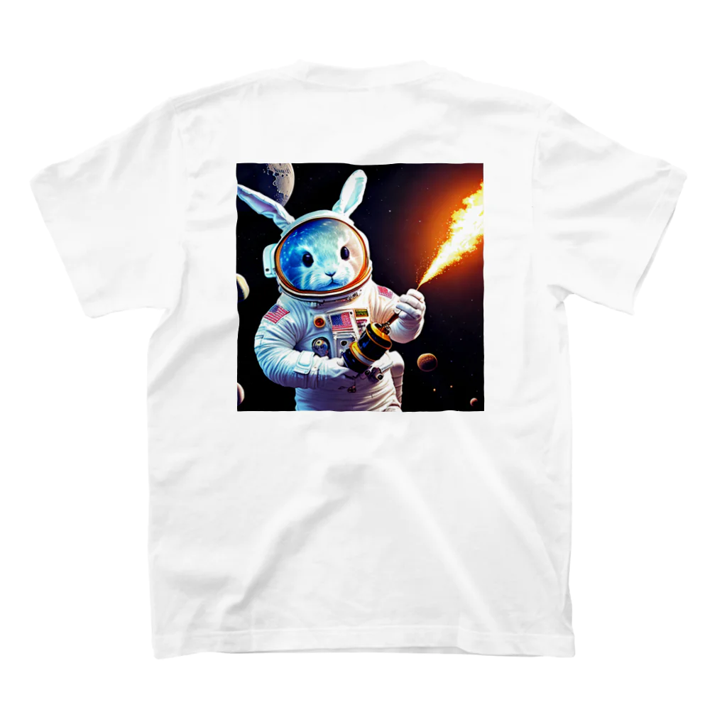 spaceinudogのspace usagi rabbit3 Regular Fit T-Shirtの裏面