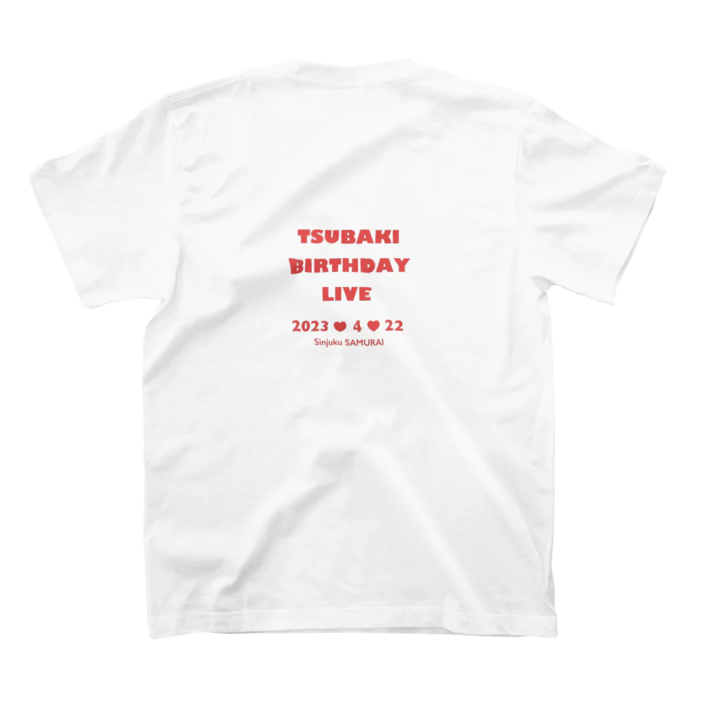 椿 🥀4/22生誕祭のひまりデザイン椿生誕Tシャツ【裏表デザイン】 Regular Fit T-Shirtの裏面