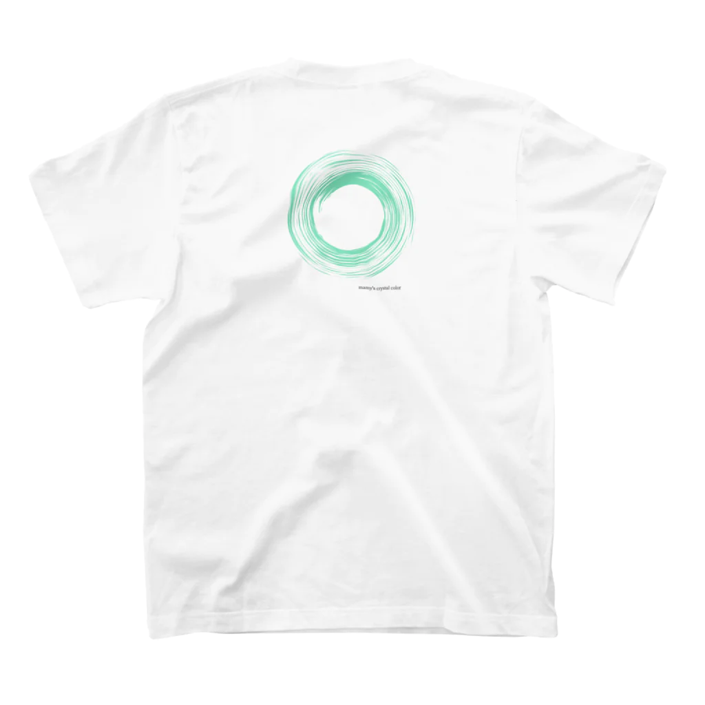 mamy's crystal colorのWaveシリーズ　green スタンダードTシャツの裏面