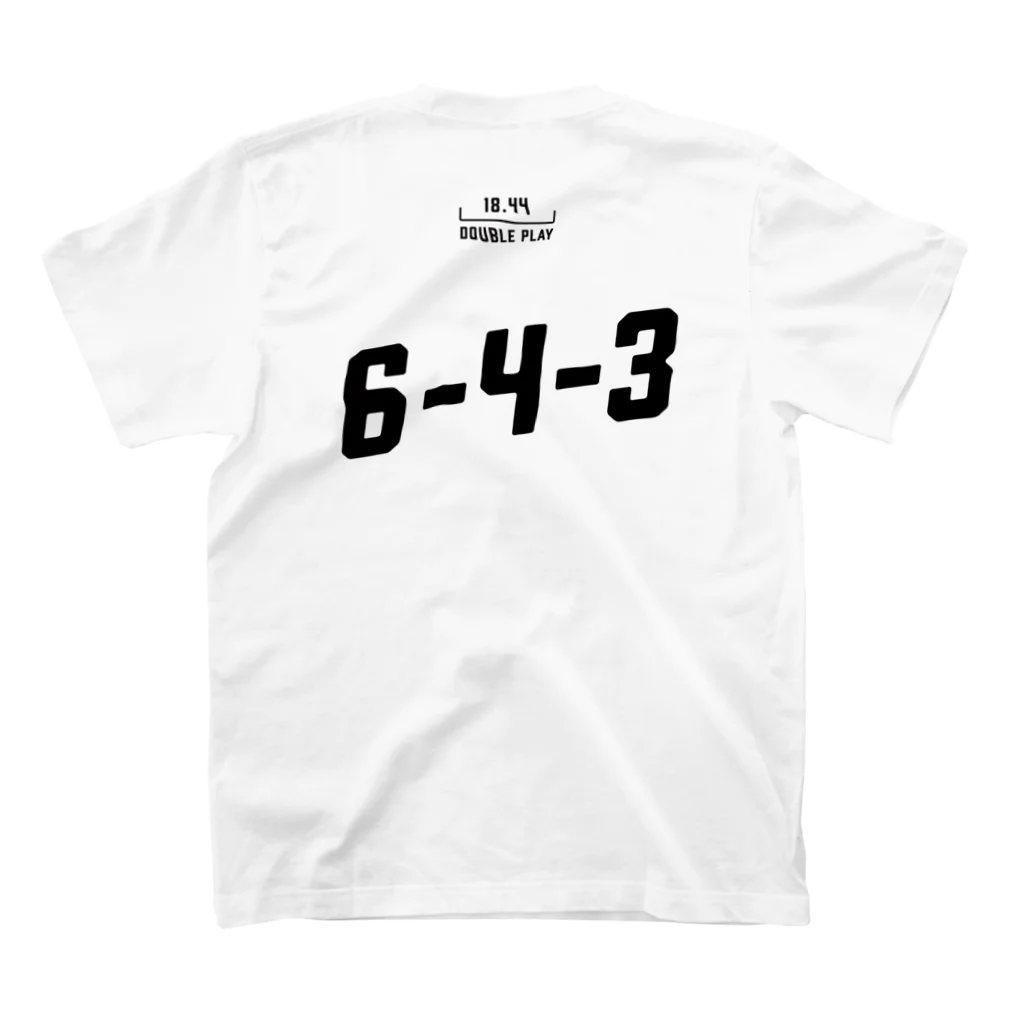 18.44 BASEBALLの6-4-3　ダブルプレイ スタンダードTシャツの裏面