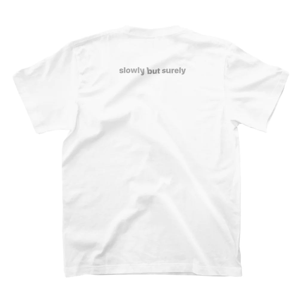 slowly but surelyのマエウシロ　sbs スタンダードTシャツの裏面