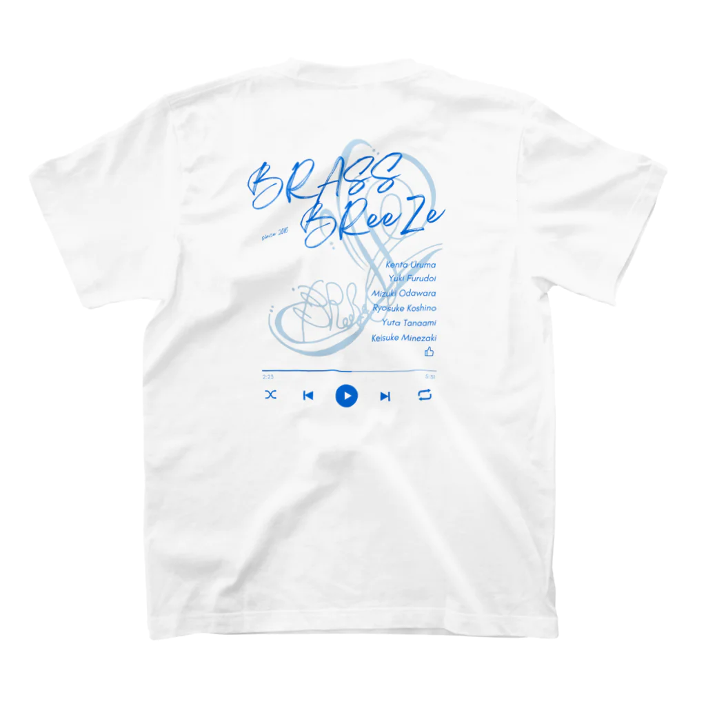 BRASS BReeZe Official StoreのTシャツ　music ブルー スタンダードTシャツの裏面