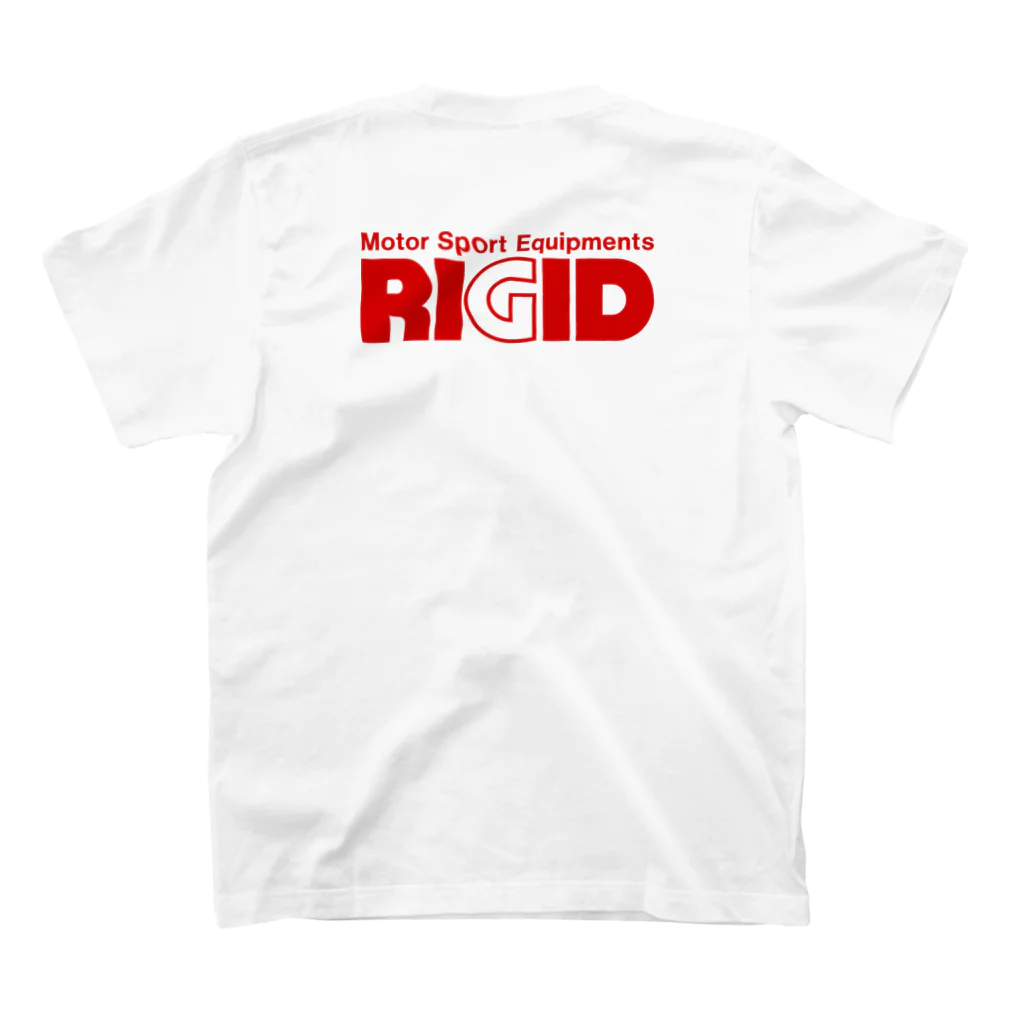 リジット・モータースポーツのRIGID透過ロゴ赤 スタンダードTシャツの裏面