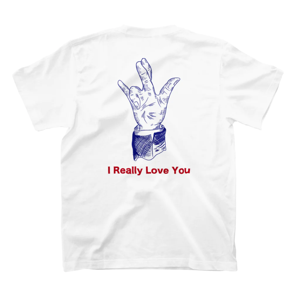 SHIGEのIREALLYLOVEYOU スタンダードTシャツの裏面