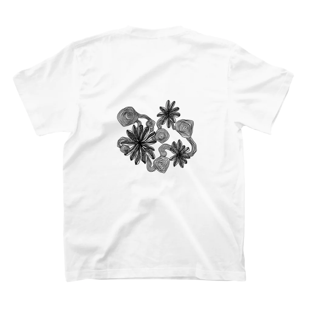 puqpuq Waveformのpuqpuq flower スタンダードTシャツの裏面