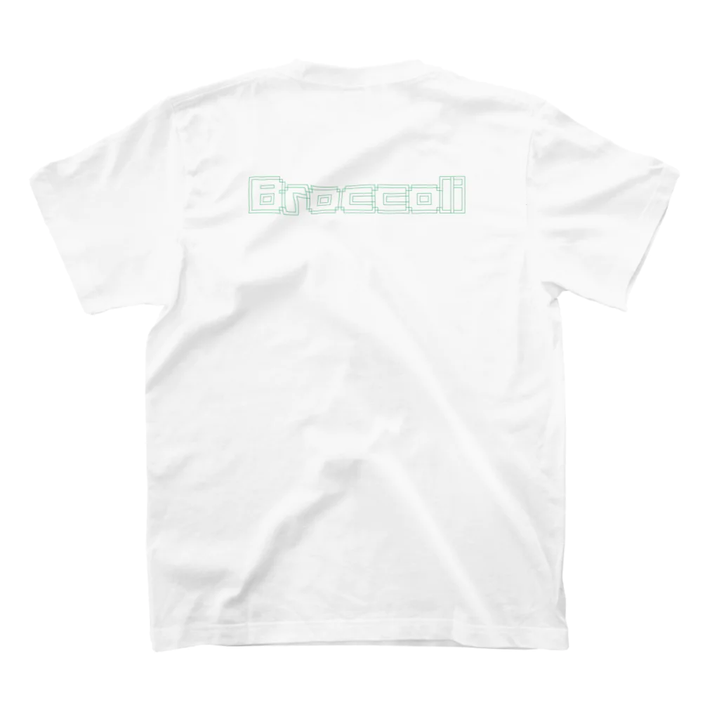 ブロッコリーのブロッコリーロゴ(四角) スタンダードTシャツの裏面