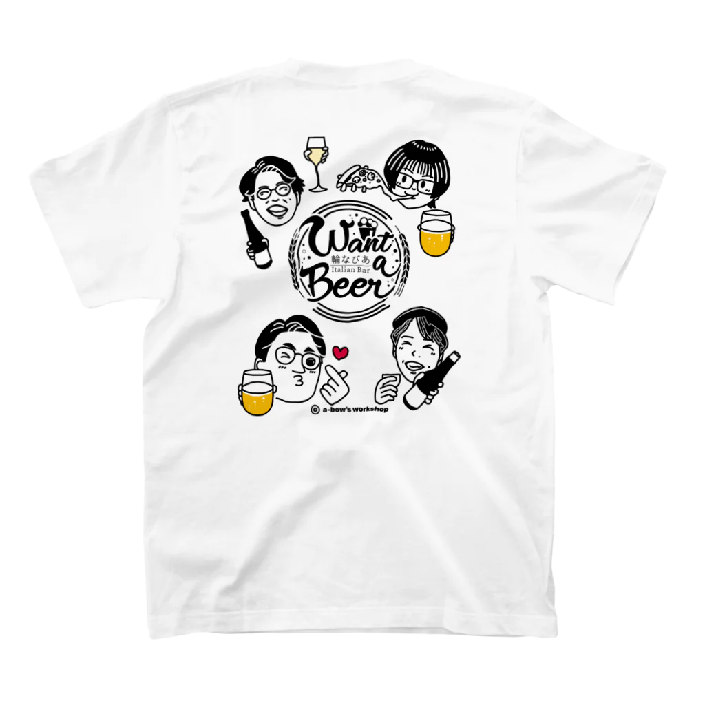 a-bow's workshop(あーぼぅズ ワークショップ)のWant a Beer x a-bow’s workshop コラボ　バックプリント スタンダードTシャツの裏面