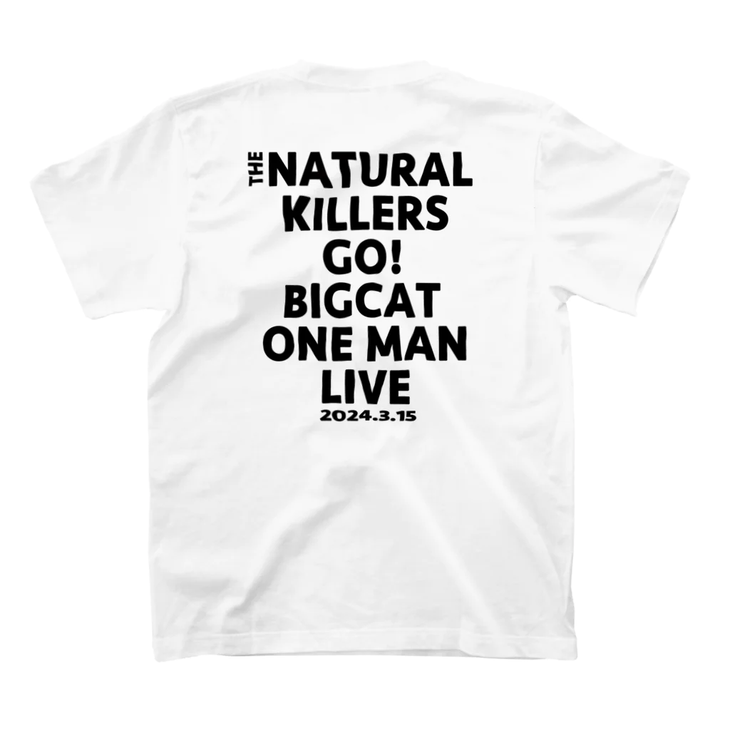 THENATURALKILLERSオンデマンドのBIGCAT応援宣伝グッズ　文字色黒 Regular Fit T-Shirtの裏面