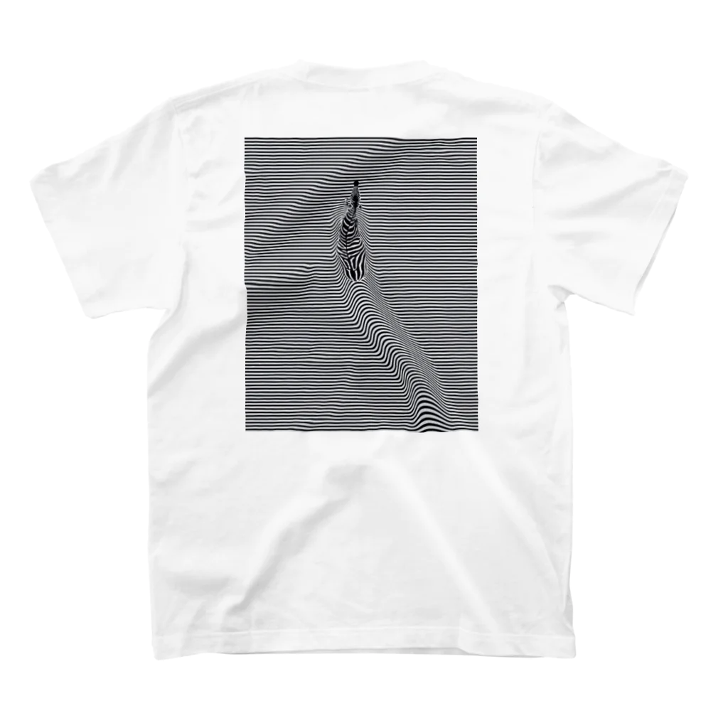 島崎丈太の好きなデザインの縞馬の進む道 スタンダードTシャツの裏面