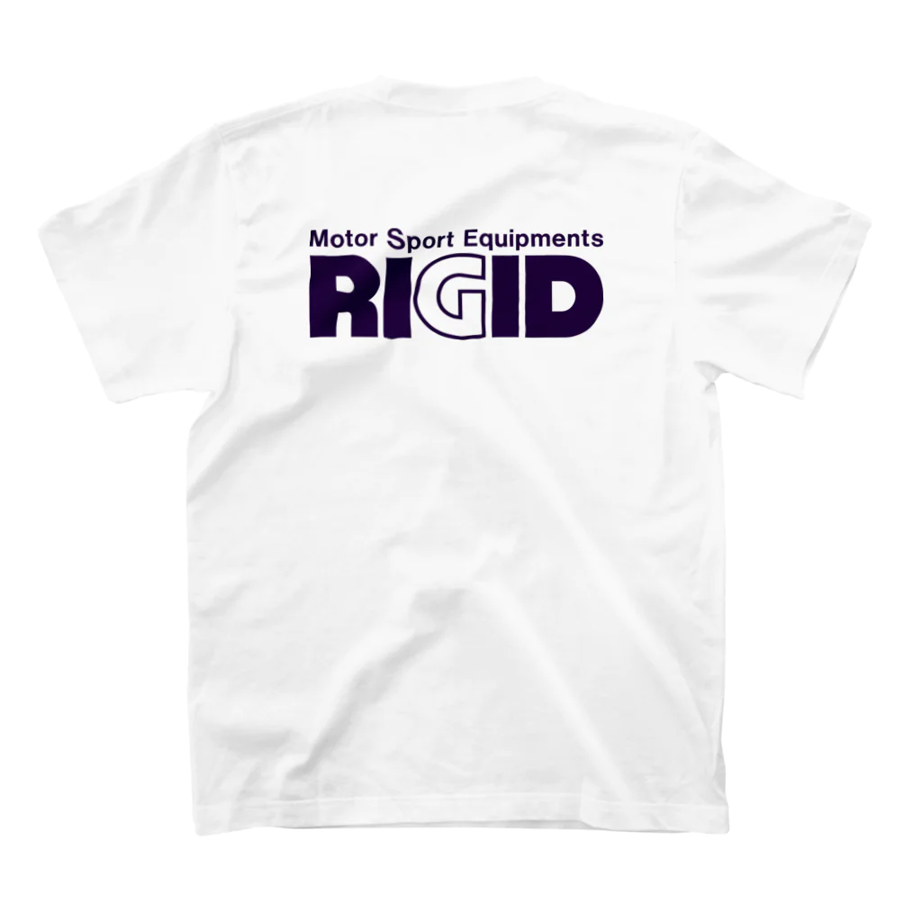 リジット・モータースポーツのRIGID紺 スタンダードTシャツの裏面