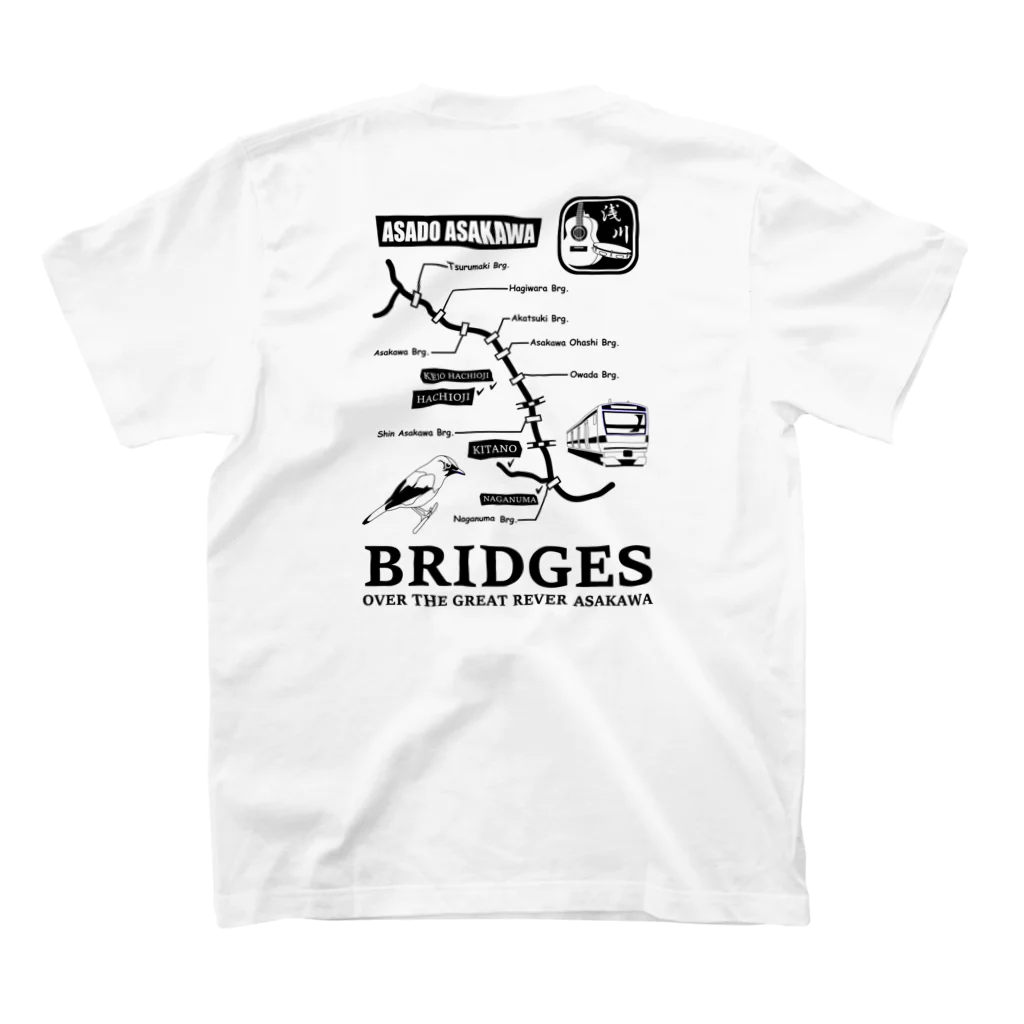 HAJIME73のASAKWA BRIDGES（バックプリント） Regular Fit T-Shirtの裏面