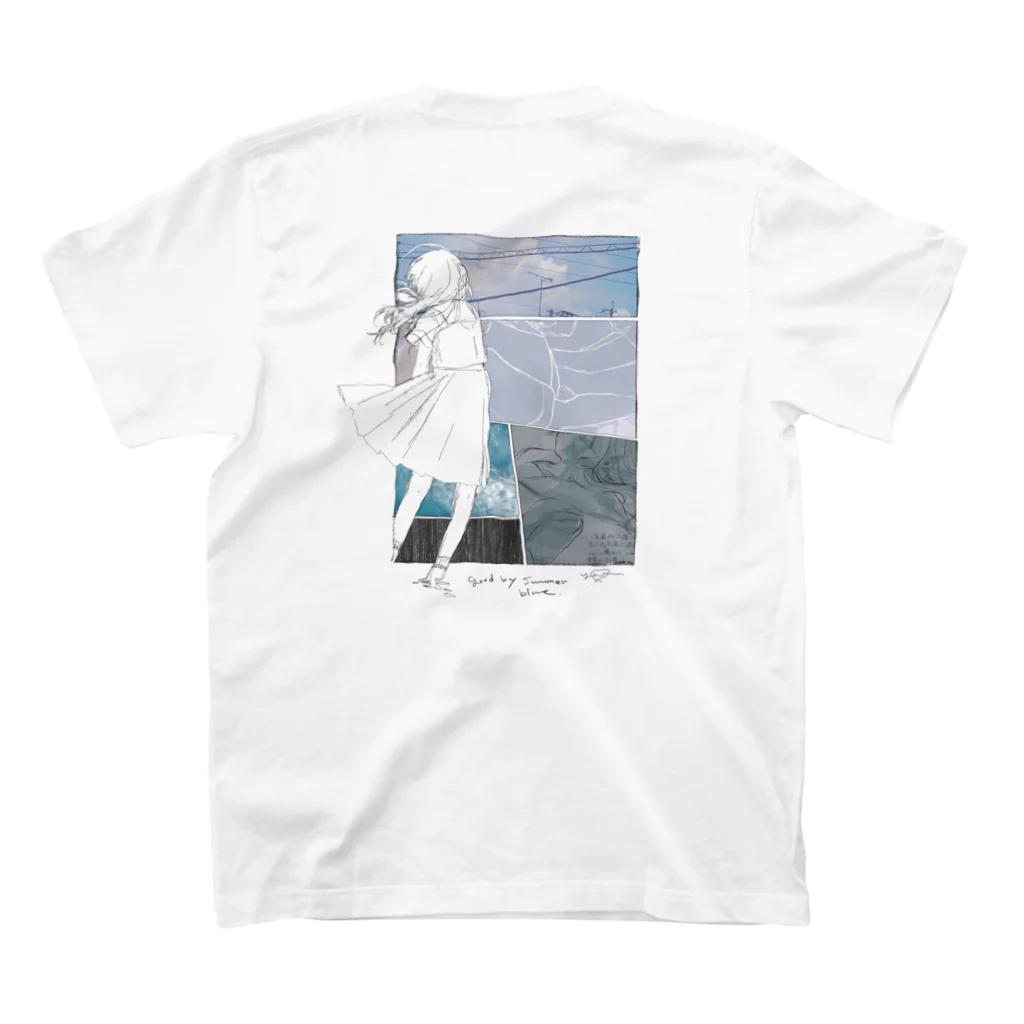 鏡崎やおのgoodbye summmerblue スタンダードTシャツの裏面