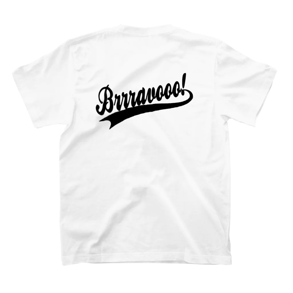 Brrravooo! SucculentsWorksCraftのBrrravooo!オリジナルロゴT BK スタンダード Regular Fit T-Shirtの裏面