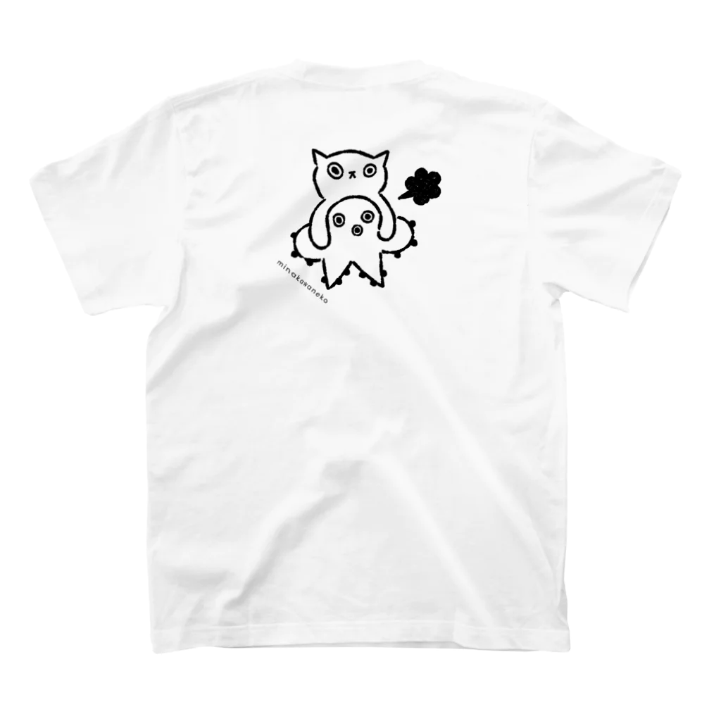 minakawanekoの猫にタコ（バックプリント！） スタンダードTシャツの裏面