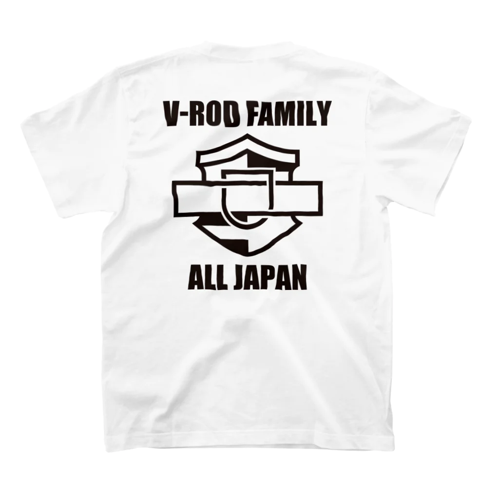 ivoryのV-ROD Family Tシャツ2023年版_WHITE スタンダードTシャツの裏面