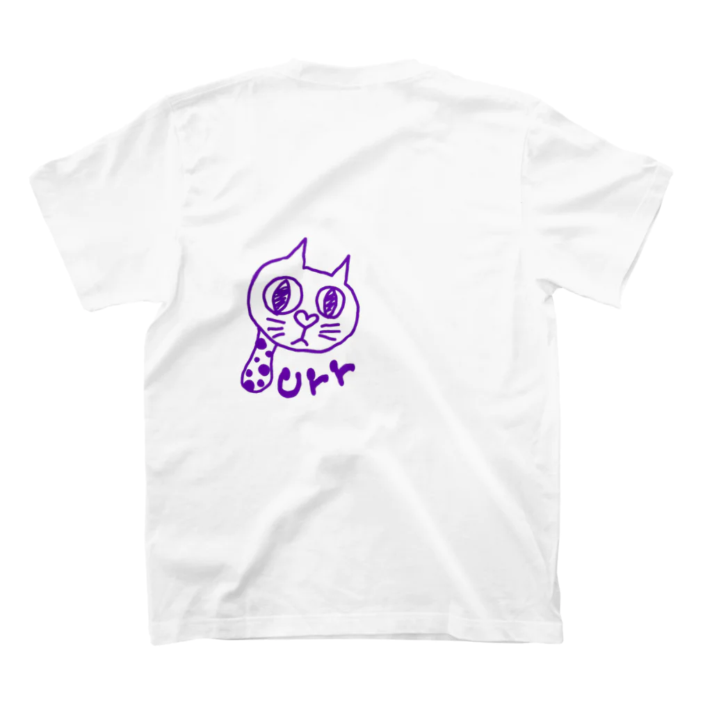 purr-gorogoroのＰｕｒｒ　パープル スタンダードTシャツの裏面