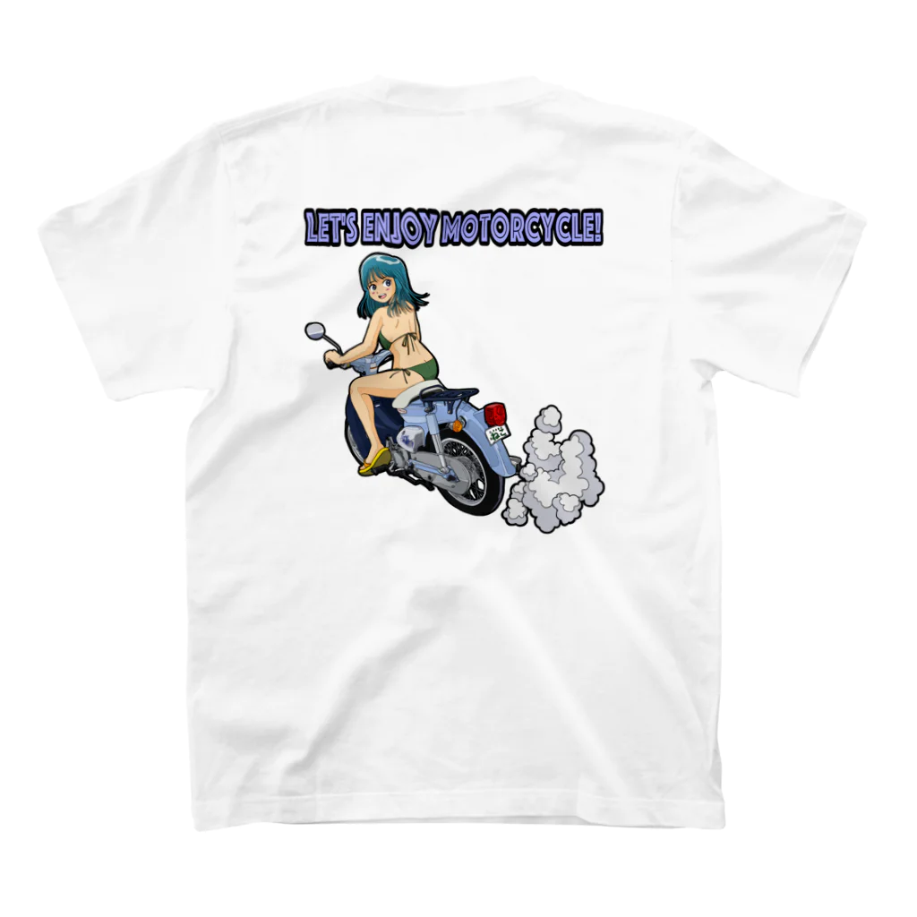 GorontaMotorsのLet's enjoy motorcycle Regular Fit T-Shirtの裏面