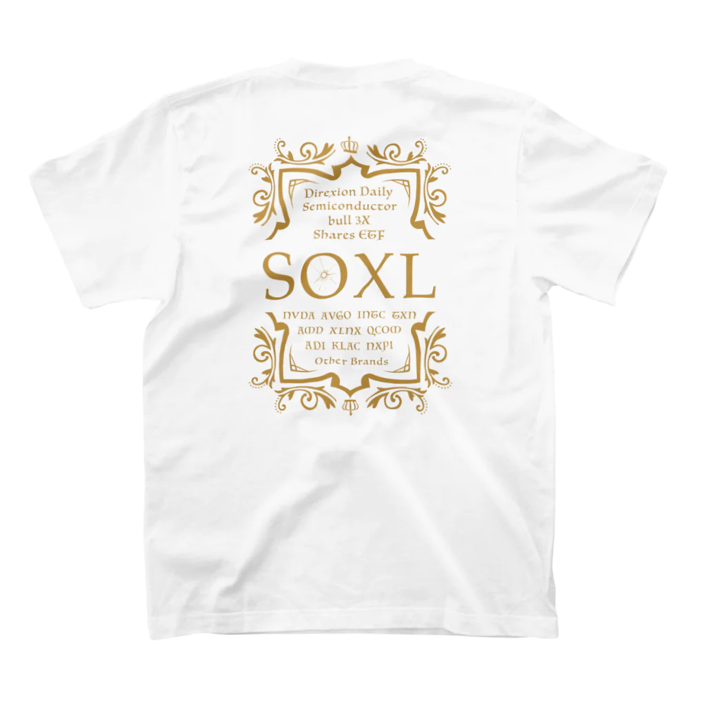 クラーケンデザインのSOXLグッズ スタンダードTシャツの裏面