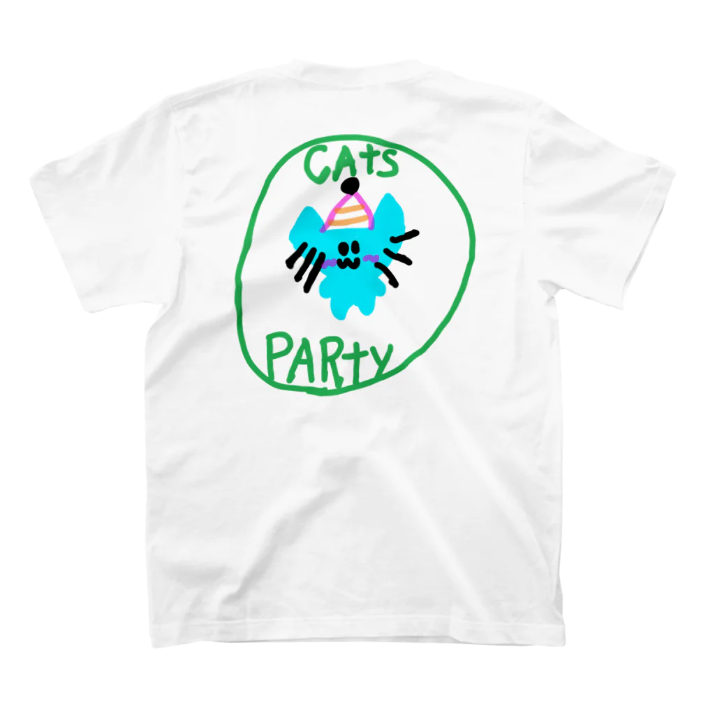 あっぷるぱいしょっぷのCats Party スタンダードTシャツの裏面