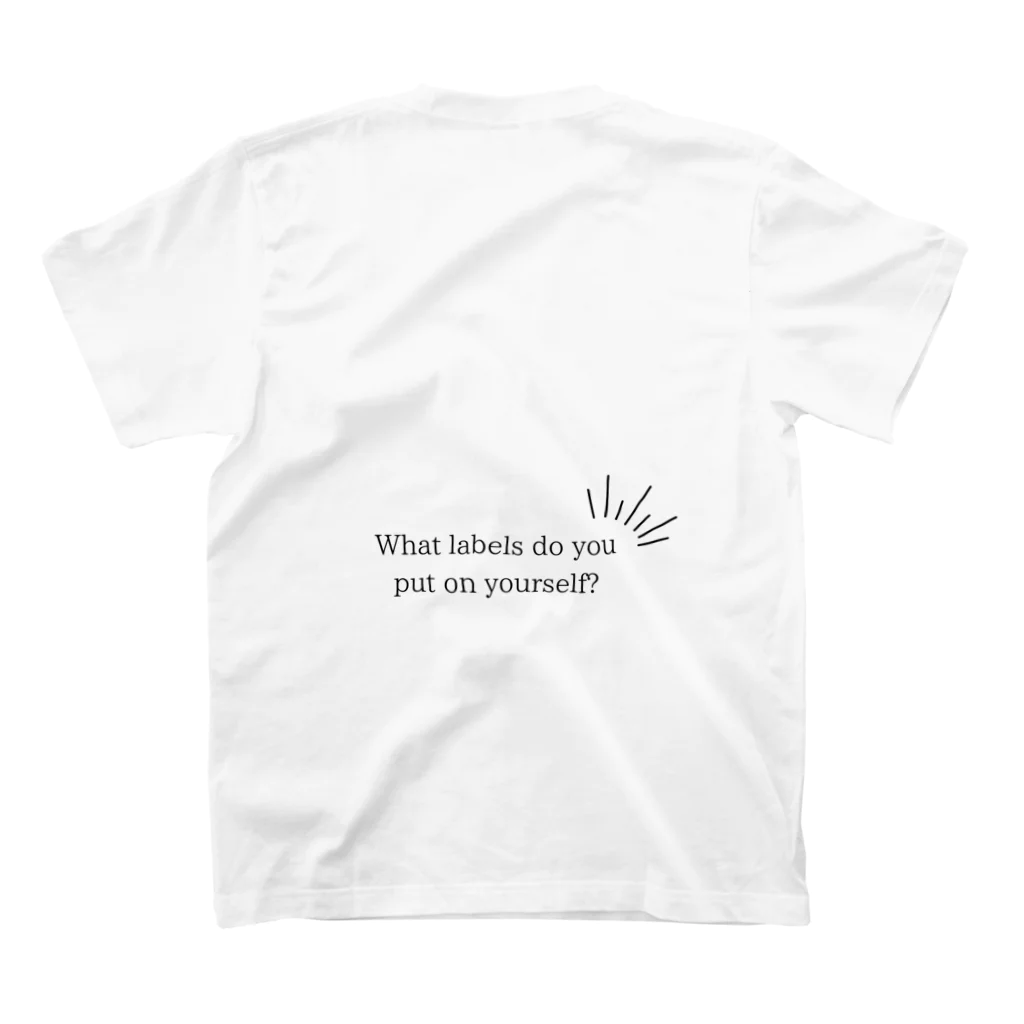 線点素／sentenceのラベル スタンダードTシャツの裏面