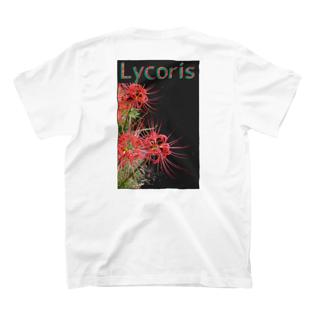 アニマル四字熟語のリコリス　彼岸花　LYCORIS スタンダードTシャツの裏面