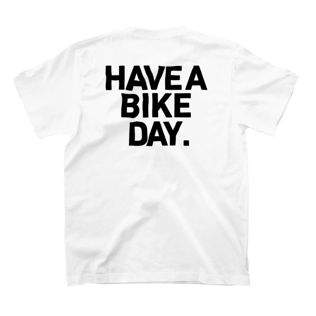 HAVE A BIKE DAY. ＠ SUZURIのHABDスタンダードロゴ(バックプリント) スタンダードTシャツの裏面