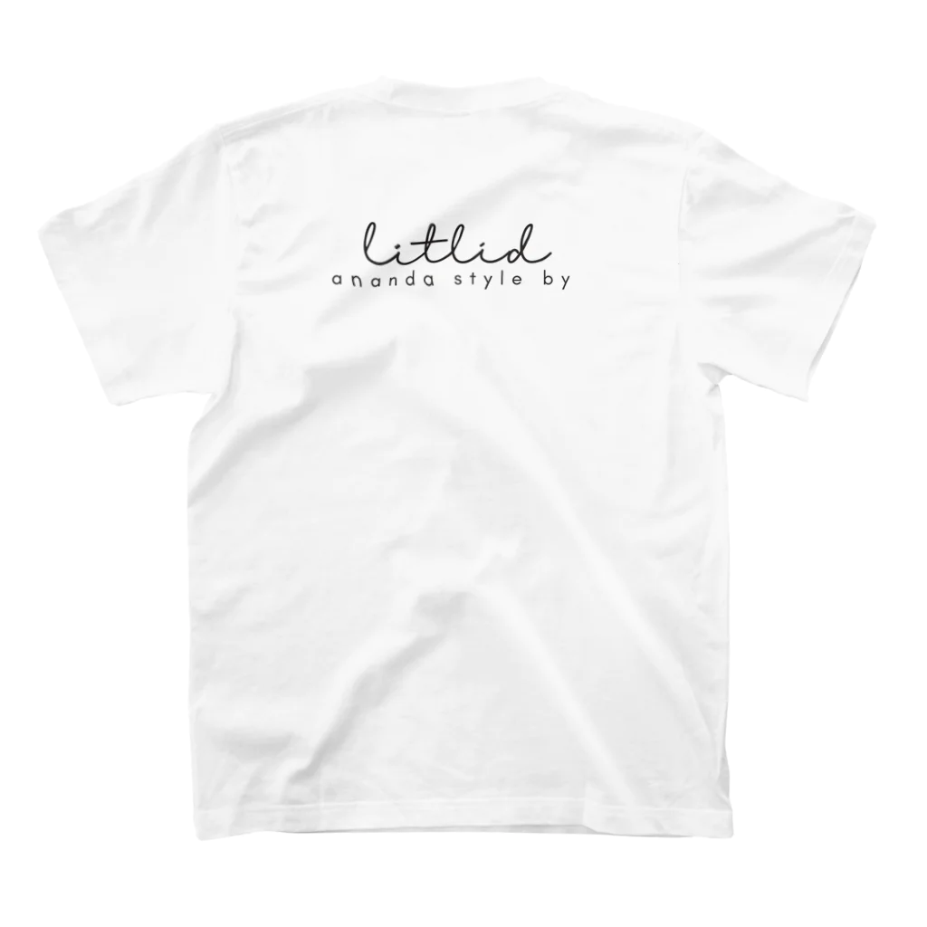 litlidのlitlidの文字Tシャツ(うしろ) スタンダードTシャツの裏面