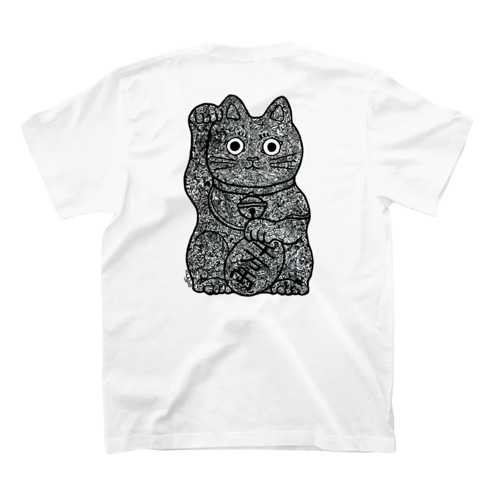 Kaoruko Yuraの熔怪マネキネコ(背面プリント) スタンダードTシャツの裏面