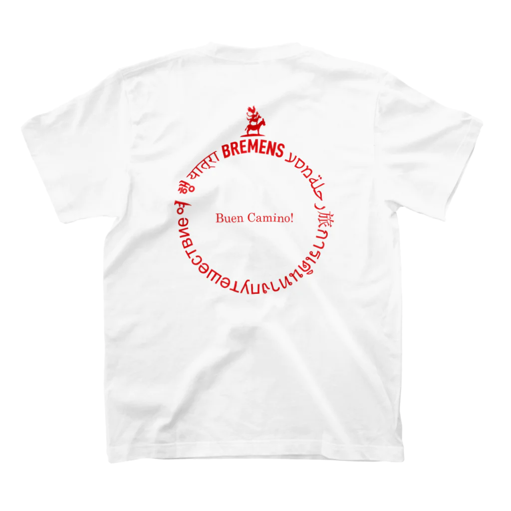 BREMENS - 旅と暮らしの雑貨店の世界の言葉【旅】Red スタンダードTシャツの裏面