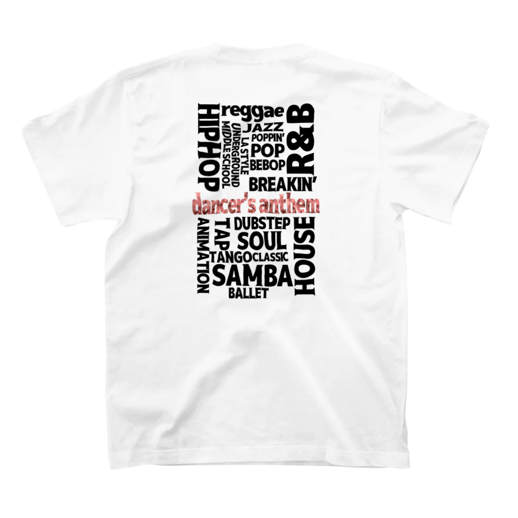 dancer's anthemのdancer's anthem  スタンダードTシャツの裏面