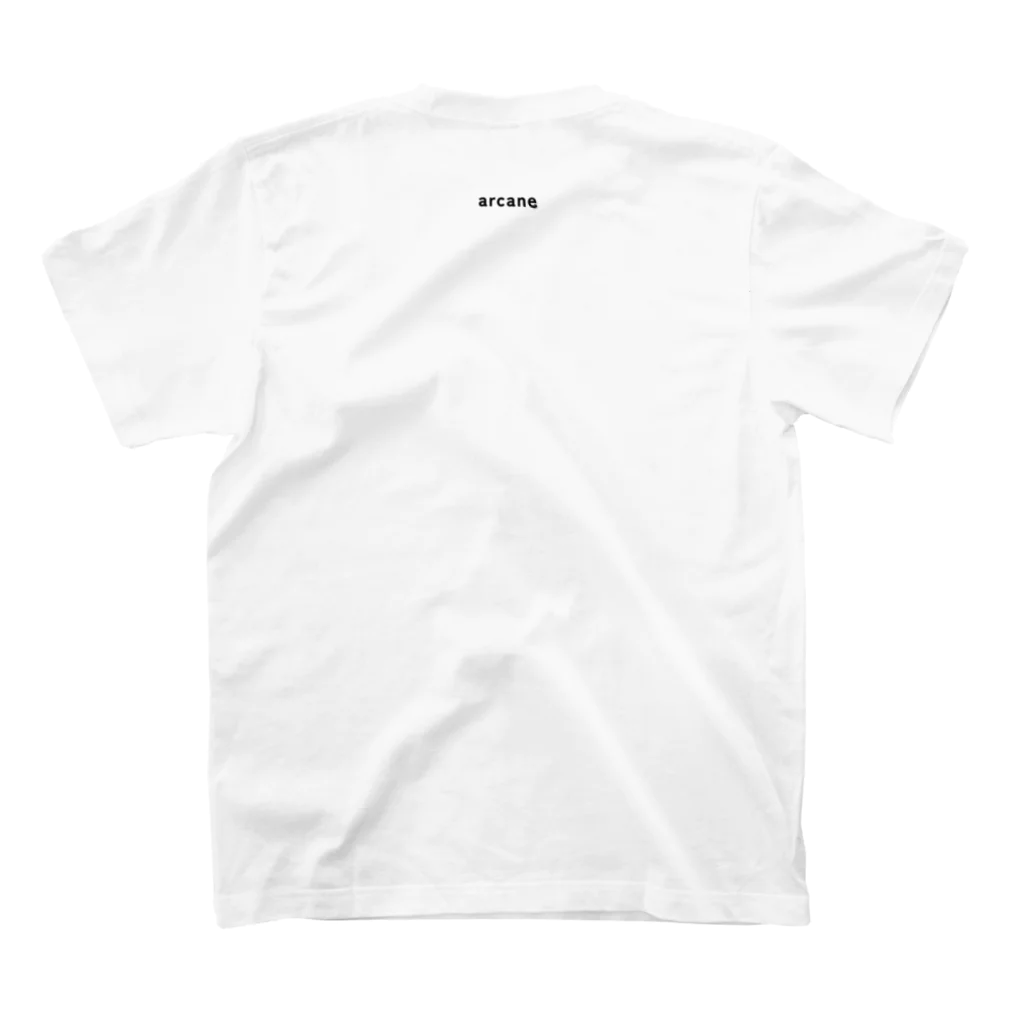 arcane-moaのMilk-graphic white&pale color Regular Fit T-Shirtの裏面