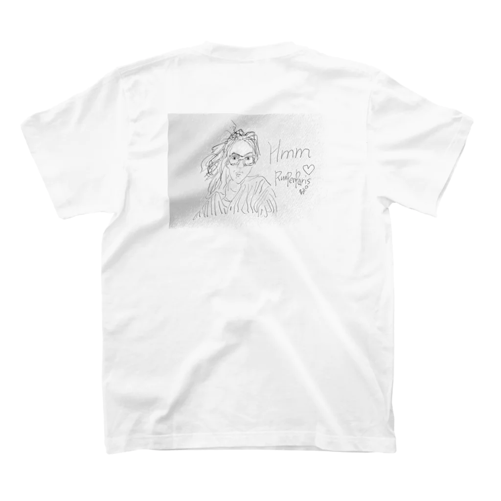 るんぺんパリ【RunPenParis】のるんぺんパリアート　Hmm Regular Fit T-Shirtの裏面