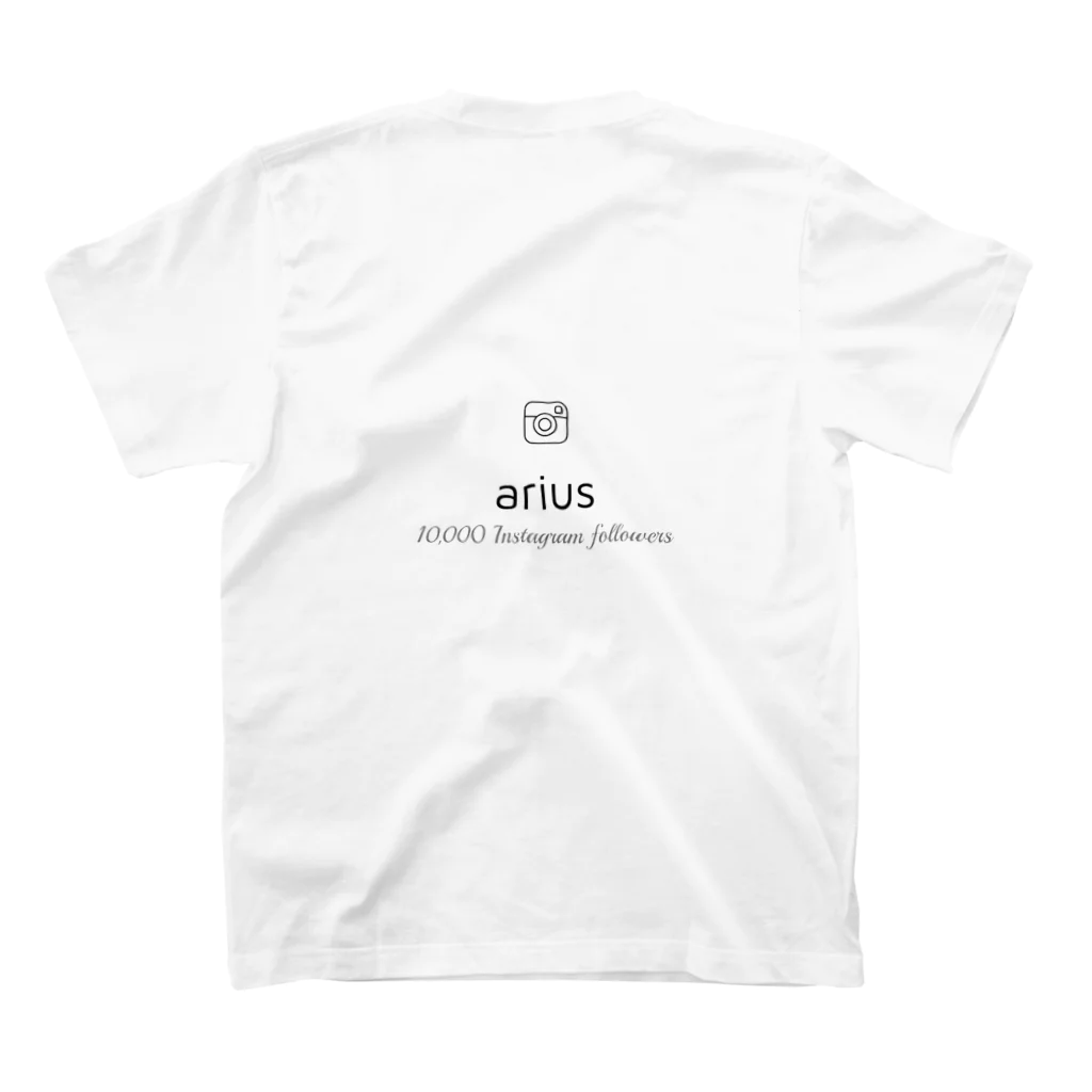 Arius-AIartのArius/アリウス-インスタフォロワー１万人記念グッズ スタンダードTシャツの裏面