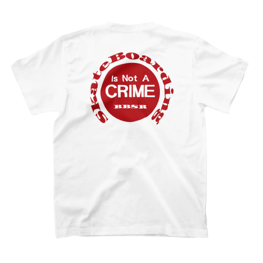 BlueBeat SkateRetailのnot a crime2　スケボー スタンダードTシャツの裏面