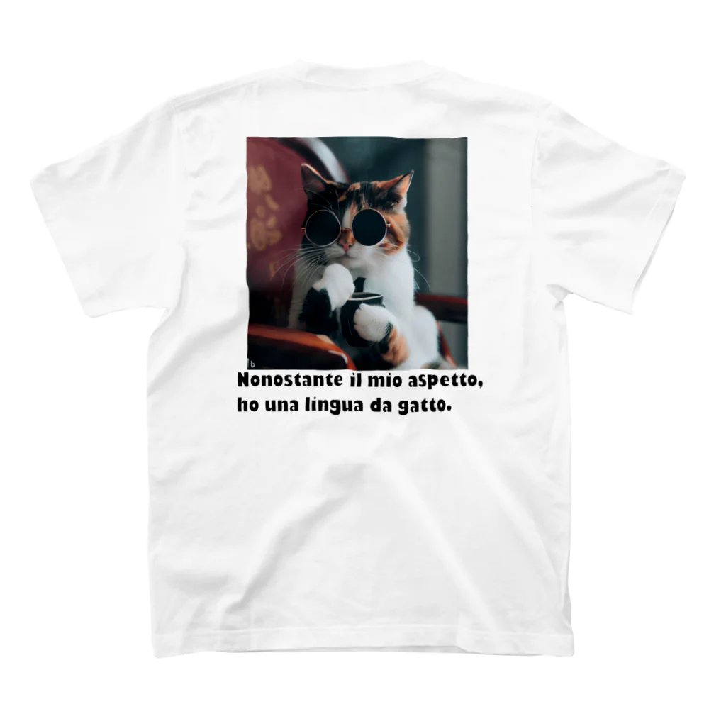 D Myaのこう見えて猫舌 スタンダードTシャツの裏面