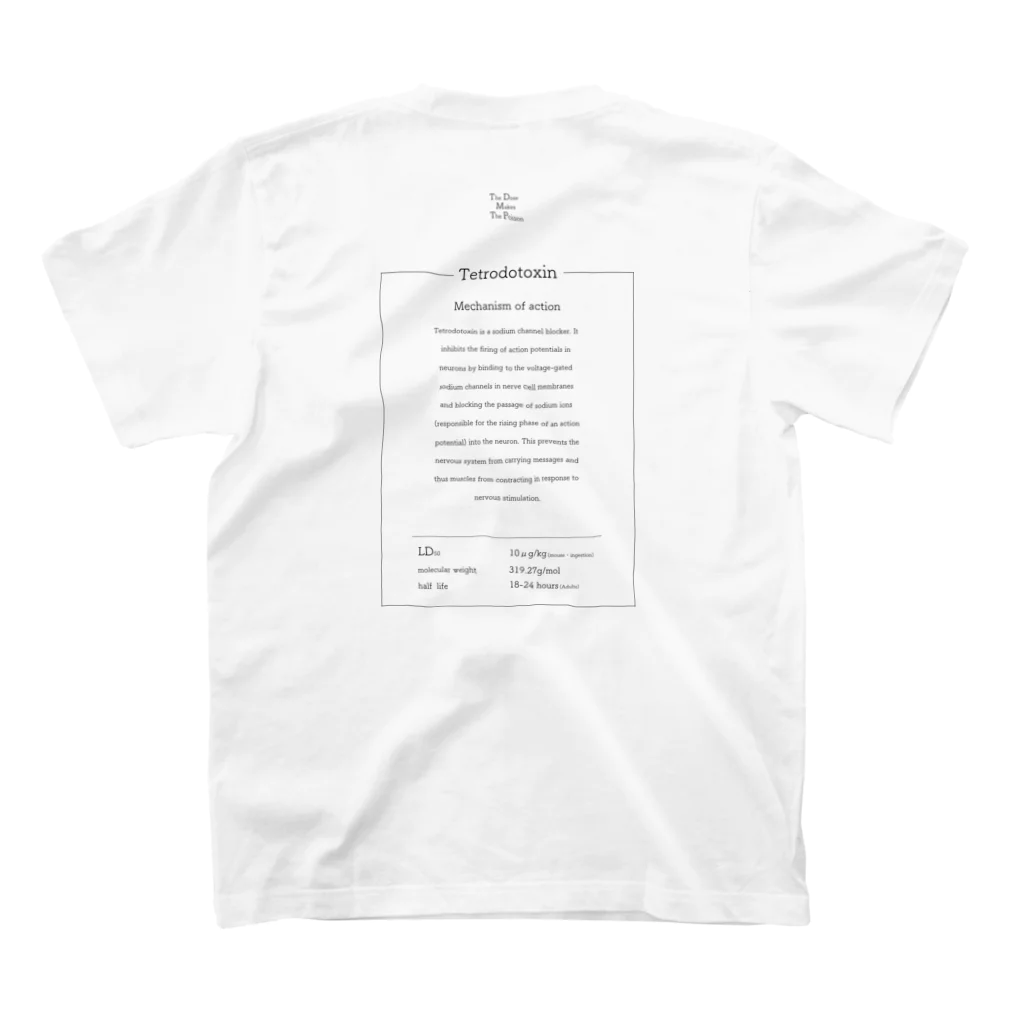 SAaのTDMTP　tetrodotoxin　テトロドトキシン スタンダードTシャツの裏面