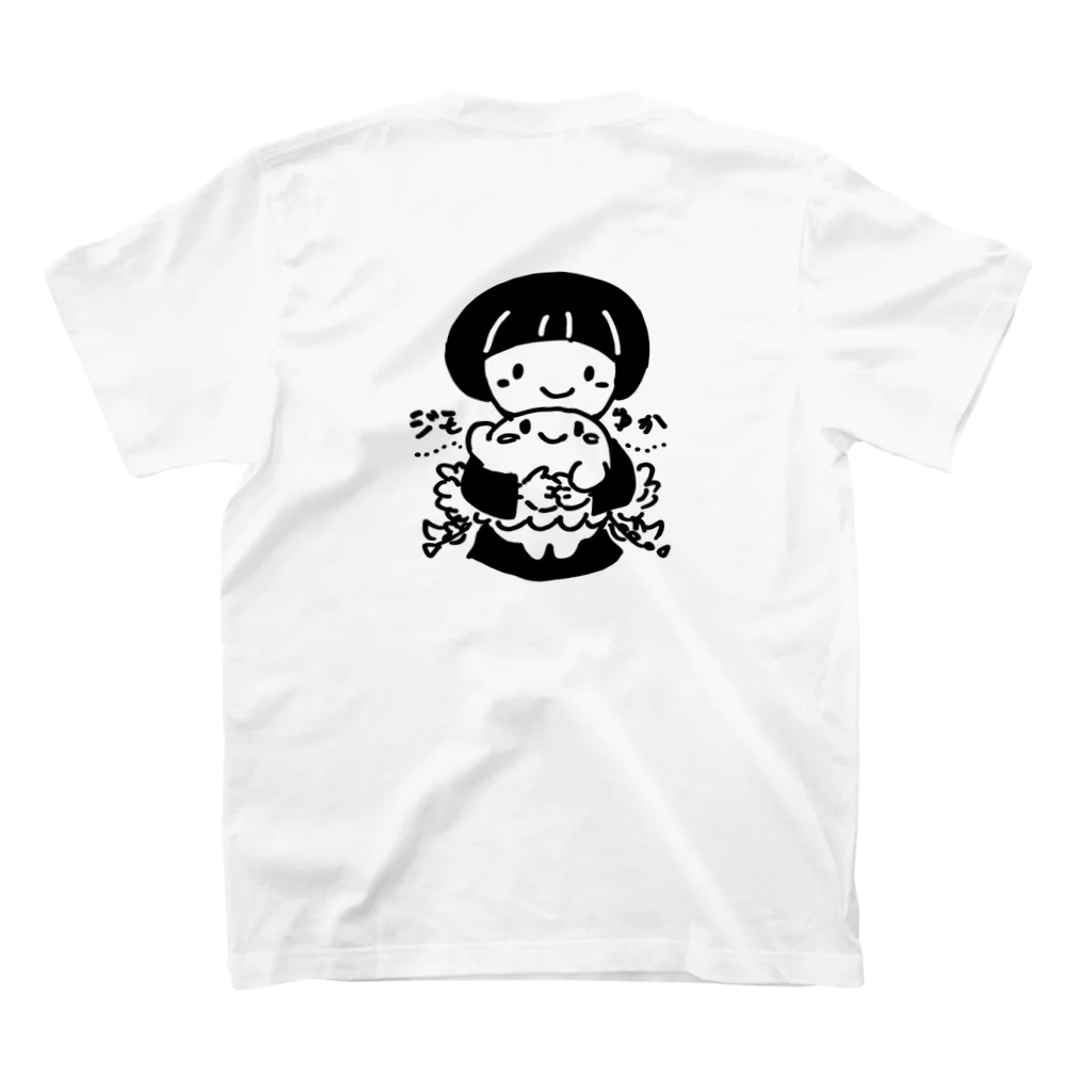 k.mayuの世界の白黒ジモユカT スタンダードTシャツの裏面