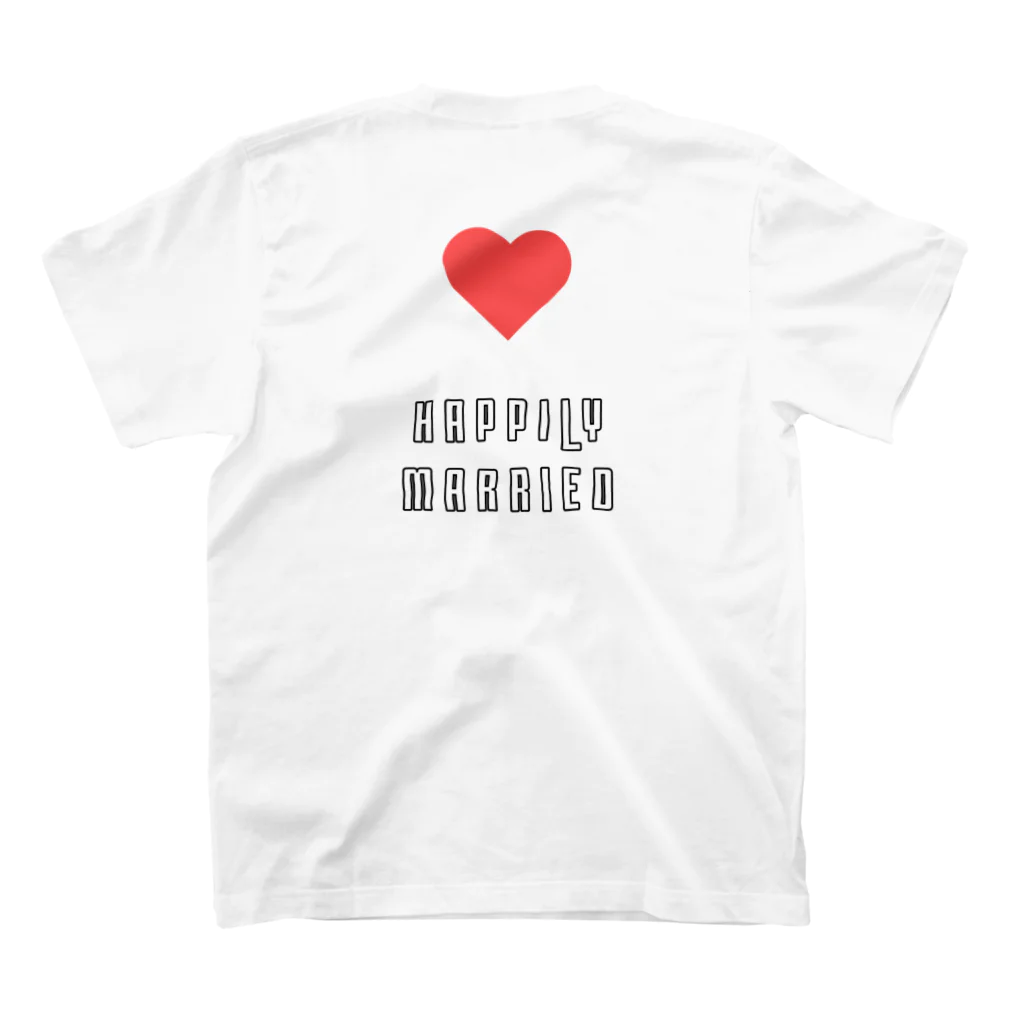 YamMegのKosaburo&Shoko Happily married Tシャツ スタンダードTシャツの裏面