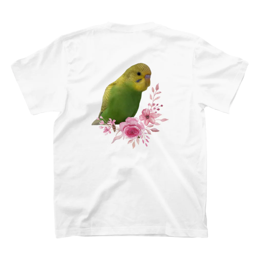 甘えん坊オカメインコのセキセイインコこつぶちゃんシリーズ Regular Fit T-Shirtの裏面